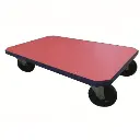 Base con ruedas 910 x 610. Ruedas de goma maciza_N7051.webp