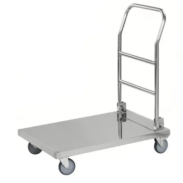 Carro inoxidable asa plegable, 100 kg